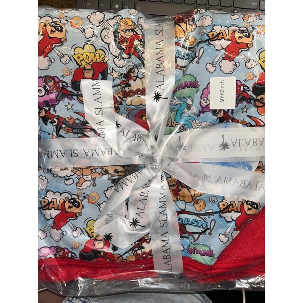 Alabama‎ Slamma bamboo Disney incredibles plush bamboo blanket 60x60 NIB